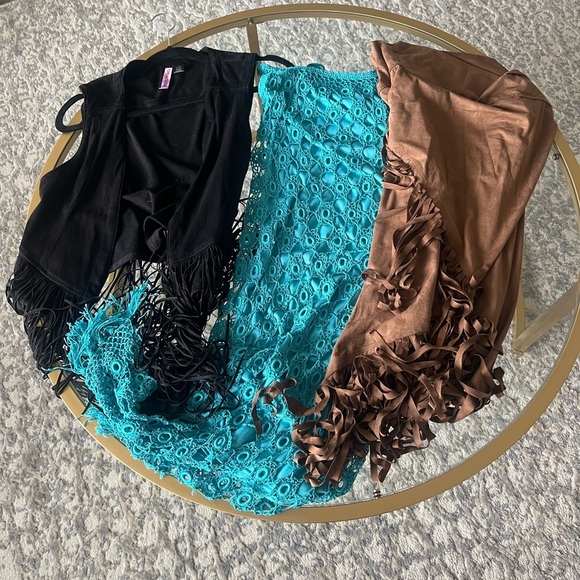 Western Fringe Clothes Bundle (3 items)- Wrangle, Love by Design, etc., Medium